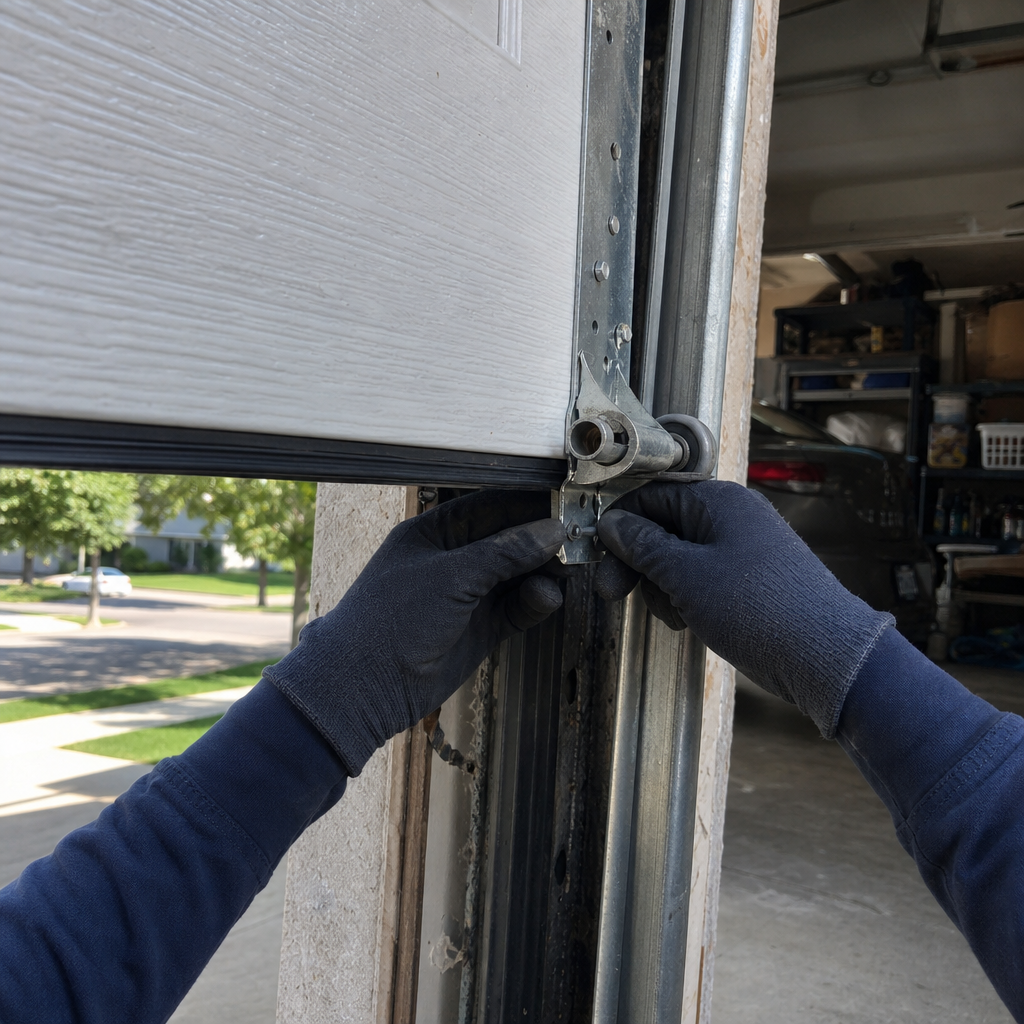 Garage door hinge repair by a professional in Vermilion, OH